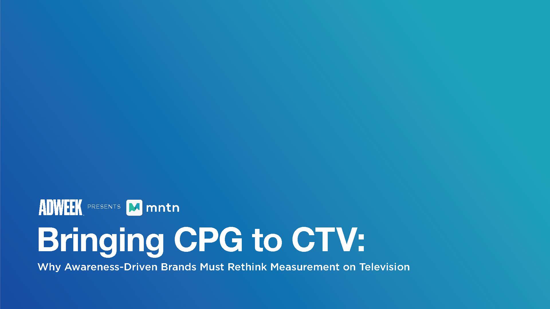 Bringing CPG to CTV: Why Awareness-Driven Brands Must Rethink Measurement on Television